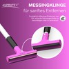 AUPROTEC Ice Scraper, Telescopic, Ultra-Light, with Brass Blade, Pink Blue,