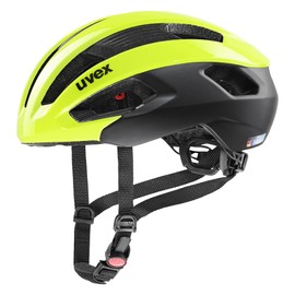 uvex Rise CC - Safe Performance Helmet for Men and Women - Individual Size Adjustment - Optimised Ventilation - Neon Yellow-Black - 56-59 cm