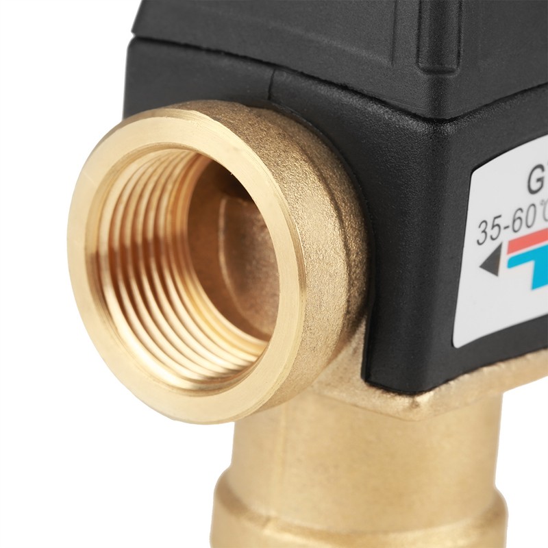 3 Way DN20 Female Thread Brass Thermostatic Mixing Valve for