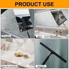 Black Stainless Steel Shower Squeegee, Squeegee Shower with 1 Metal