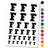 Letter F Uppercase Fun Bold Font Temporary Tattoo Water Resistant