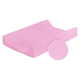 Baby Terry Cover for Changing Mat 80x50 cm for Nappy Changer with Raised Edges (Pink)