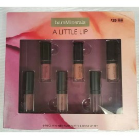 bareMinerals New bareMinerals * A LITTLE LIP * 6pc Mini Gen Nude Matte & Shine Lip Set