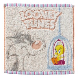 Marushin 4105050100 Mini Towel, Looney Tunes, Swinging Character, Handkerchief, 100% Cotton, Antibacterial, Odor Resistant