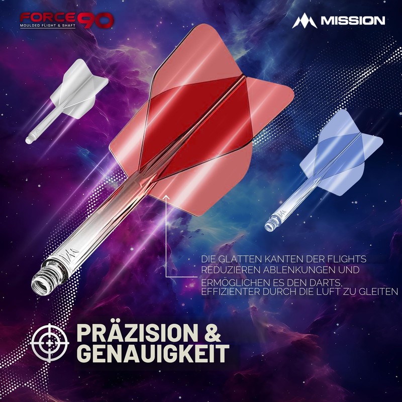 Mission Darts Force 90 | Integrated Precision Molded Dart Flight