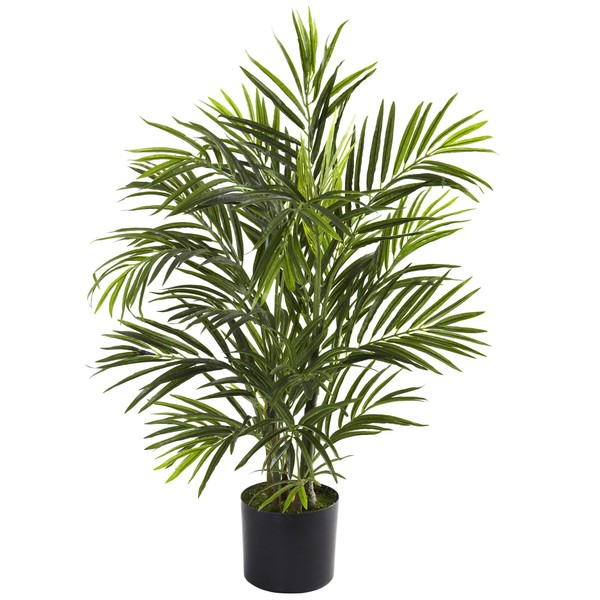Nearly Natural 5387 Areca Palm UV Resistant Tree, 2.5-Feet, Green