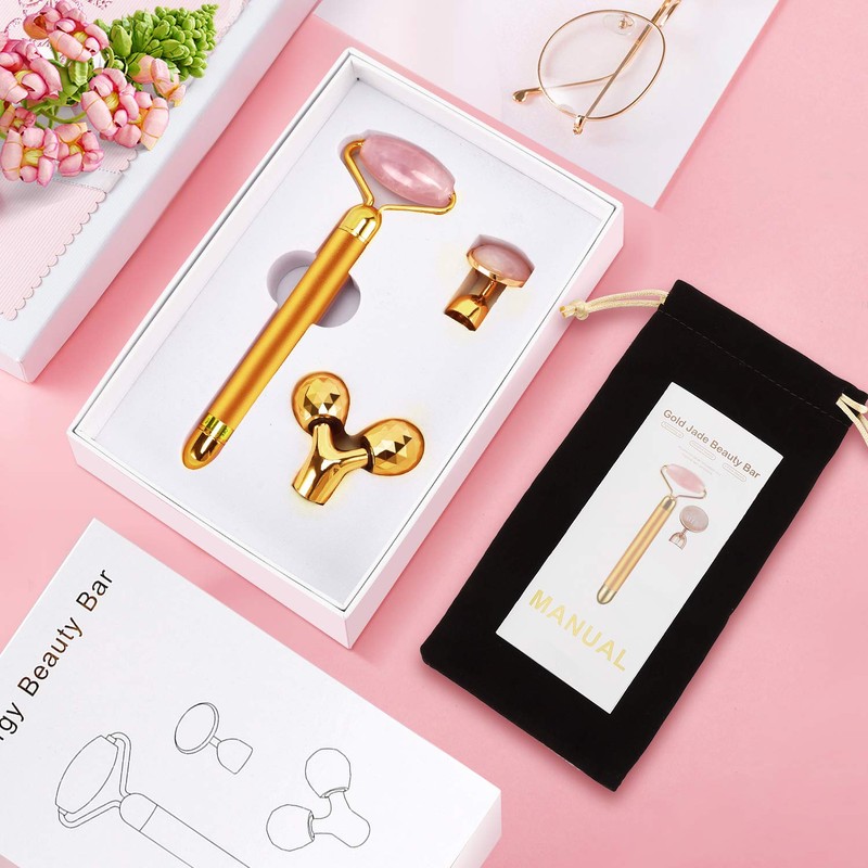 3-IN-1 Electric Jade Roller 3D Roller Facial Roller & Face