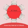 Fixwal 5-Pack Premium Plastic Tablecloth 84in. Round Plastic Table Cover