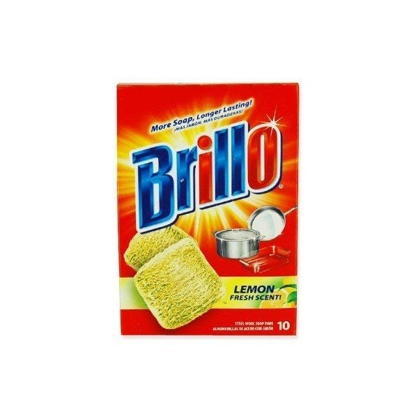 Brillo Steel Wool Soap Pads 10ct pack (Lemon, 2)