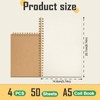 JIANTA Dotted Spiral Binding Notebook A5, 4 Pack Spiral Notepad