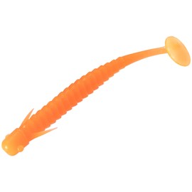 Dr.Fish 10 Pack Swimbait Paddle Tail Soft Lure 3'' Soft Plastic Bass Lure Worm Minnow Shad Lure for Bass Trout Crappie Walleye Softbait Fishing Lure Freshwater Orange