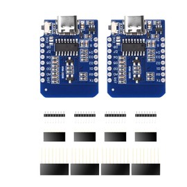 Pack of 2 ESP8266 USB C Development Board ESP8266 Mini ESP8266 NodeMCU with ESP8266-12F WLAN Module CH340G