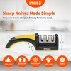 IMUSA Knife Sharpener – Kitchen Knife Sharpener with 3-Stage Stainless