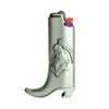 Retro Cowboy Boot Metal Lighter Case & Bottle Opener, Silver