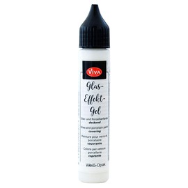 Viva Decor Glass Effect Gel, 25ml, White Opaque