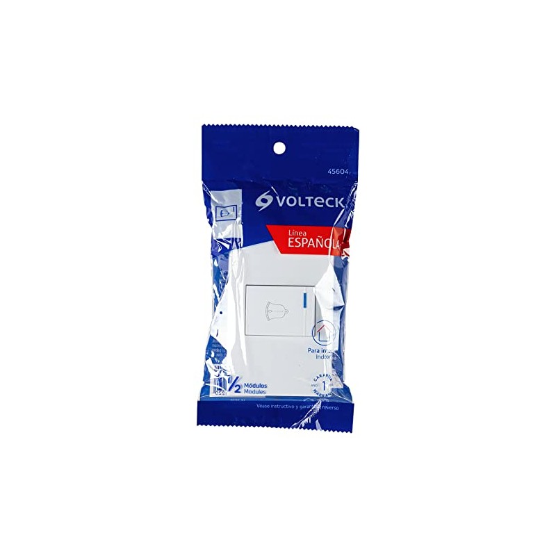 Volteck PA-TI-EB, Placa armada 1 interruptor de timbre 1.5 módulos