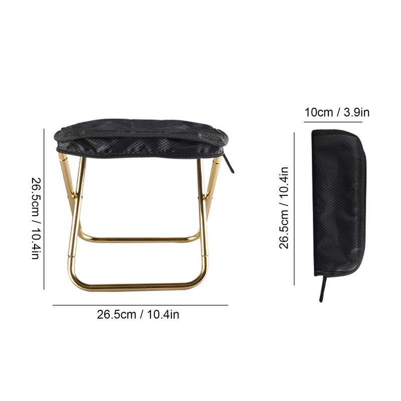 Aluminum Alloy Folding Stool Outdoor Camping Fishing Hiking BBQ Portable