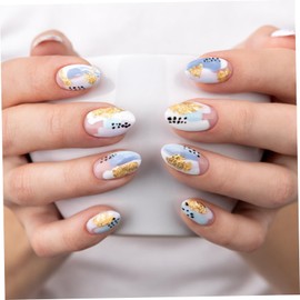 Outanaya Nail Art Gold Foil with Tweezer Color Glitter Paillette Stickers for Women Easy Application for DIY Nail Decor for Natural Artificial