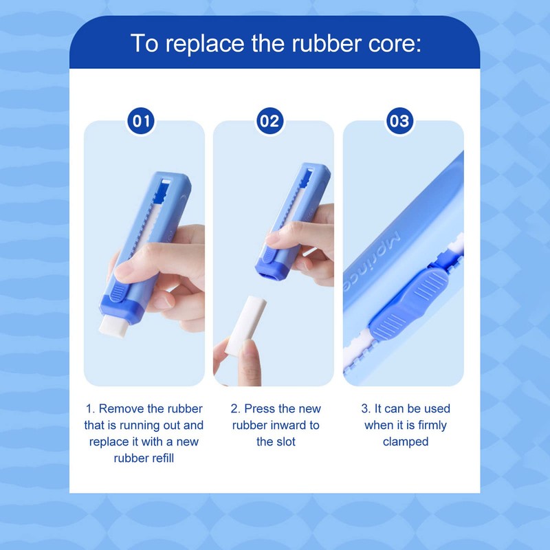 Push Pull Eraser Pencil Erasers Students Writing Tool Double Ended