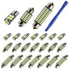 24 PCS LED Interior Car Lights, T10 31mm 41mm LED