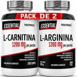 Combo L Carnitina + L Arginina Essential 200 Cápsulas c/u TSN Testrol