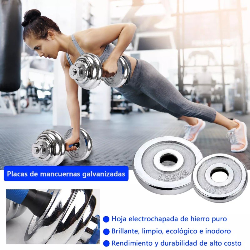 YL01 Kit De Mancuernas Barra Con Pesas Ajustables Para Gimnasio