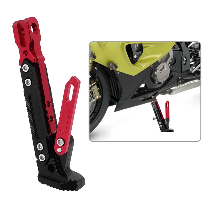 Motorcycle Frame Horizon Bracket Aluminum Alloy Adjustable Kickstand Side Stands
