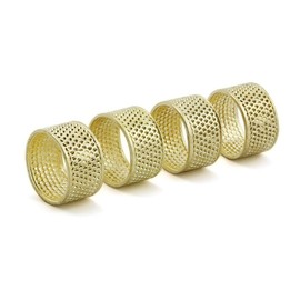 PZRT 4PCS Generic DIY Crafts Thickened Copper Sewing Thimbles Needle Safety Tools Golden Tailor Finger Protector