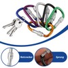 6 PCS Mini Aluminum Alloy Carabiner Hook Screw Lock Color