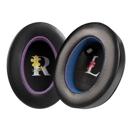 Jomwag Sheepskin Replacement Earpads for WH-1000XM4 Headphones - Durable Black/Purple Ear Pads