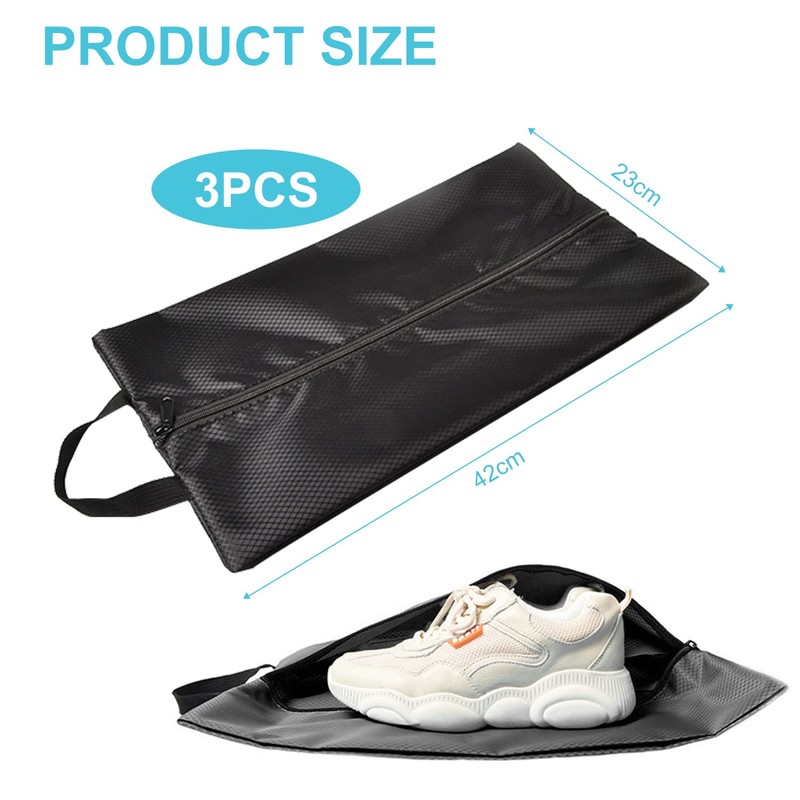 3-Piece Shoe Bag, Large Capacity Waterproof Shoe Bag, Portable Travel