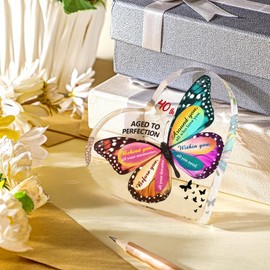 SUEHHYY 40th Birthday Gifts for Women, Acrylic Heart Sign Birthday Decorations Presents, 40 Year Old Bday Gifts for Mom, Aunt, Grandma, Sister, Best Friends, Wife, Her