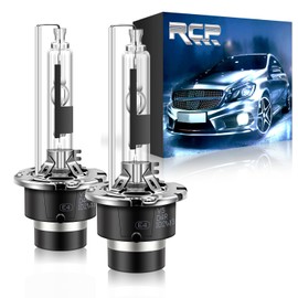 [Upgraded Version] RCP D4R HID Bulb, 6000K, Compatible with Vehicle Inspection, Genuine Replacement HID Bulb, 35W, 12V, For Cars, Headlight, Brighter, More Stable than Metal Base, Pack of 2 (D4R,