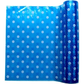 ストリックスデザイン ポリ風呂敷 日本製 ロール巻 10枚 青 水玉 70×70cm 切り取り線付き ビニール 風呂敷 MF-781