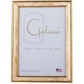 HlpiAMok Aeiniwer F. G. Galassi Handcrafted Fine Italian Wood Photo Picture Frame, Traditional Cream/Gold, 4x6, Made in USA, Model No. 15046