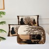 lneffble Deer Hunting Comforter Set,Hunter Brown Comforter Set Queen for