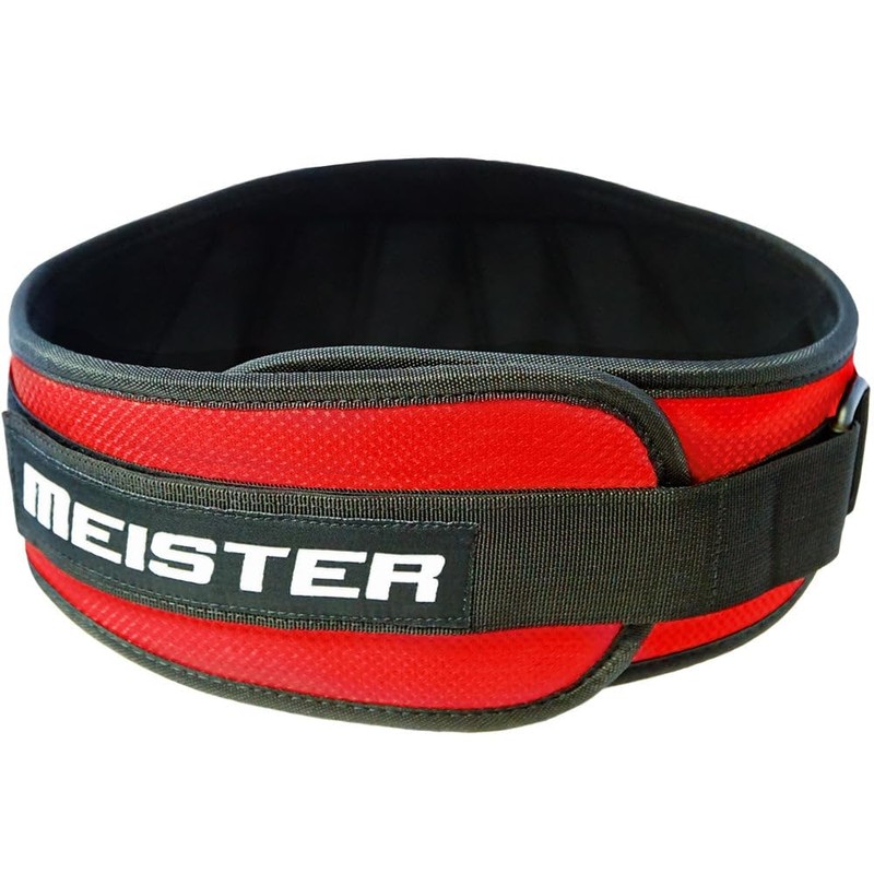 Meister 6" Neoprene Weight Lifting Belt, red