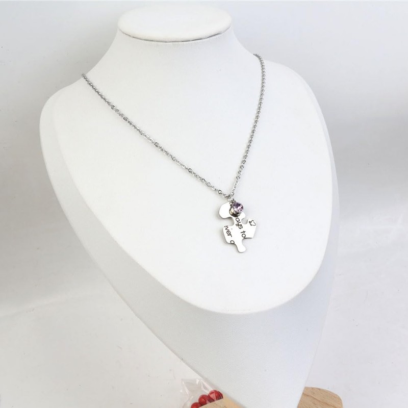Ximerinf BFF Necklace for 5 6 Stainless Steel Friendship Puzzle