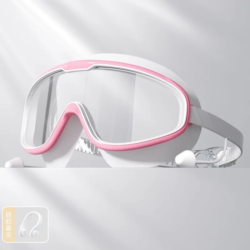 Anti-Fog Swim Goggles and Cap Set for Adults – Wide-View