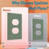 Spshian Sage Green 1 Gang Duplex Outlet Covers Decorative Single
