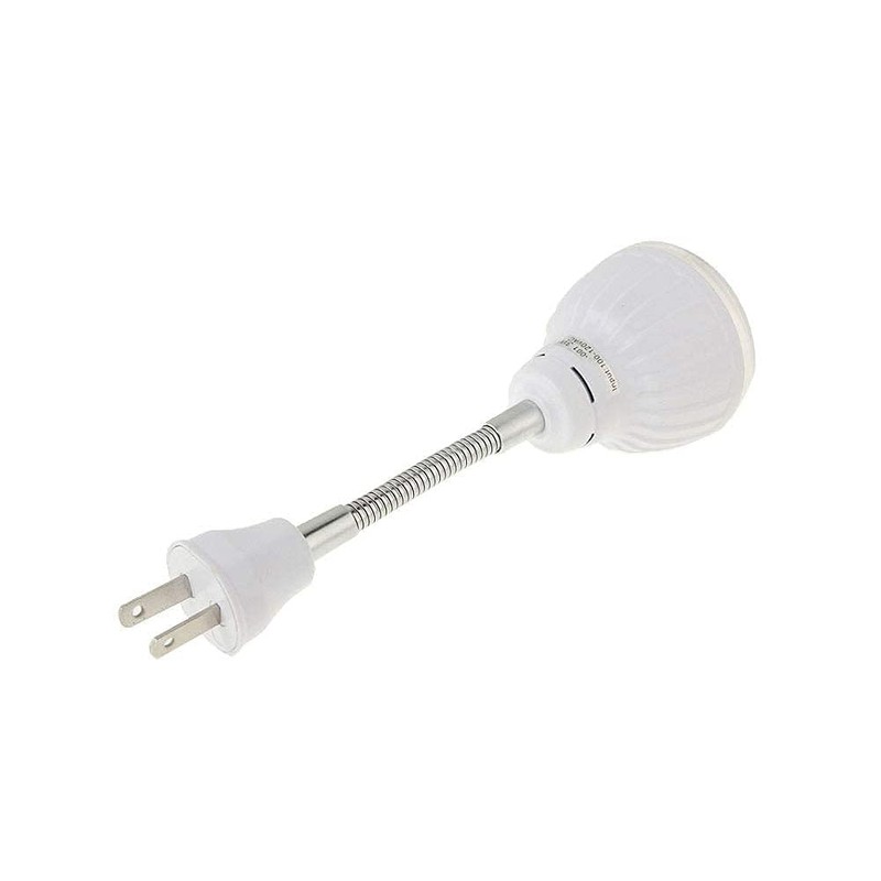 AllAboutAdapters Motion-Activated LED Night Light for AC Outlet Plug-in White