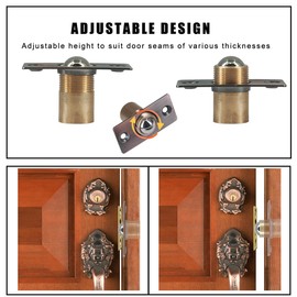 2 Pack Ball Door Catches for Internal Doors, Adjustable Roller Spring Bearing Door Latches for Closet,Wardrobe Door,Cabinet Cupboard (Green Bronze)