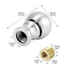QWORK 4 Pack Dual-Thread Ball Lamp Finials, Silver Lamp Shade