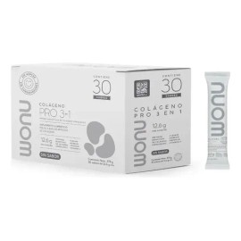 Colágeno Hidrolizado Wonu Pro 3 En 1 Sin Sabor 30 Sobres Sin Sabor                                                                                    