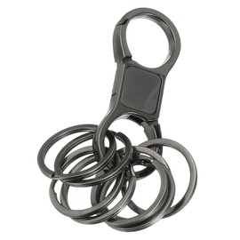 PATIKIL Key Chains for Car, Quick Release Keyring Heavy Duty Keychain with 8 Key Rings Detachable Car Keychains Clip Organizer for Man, Light Black