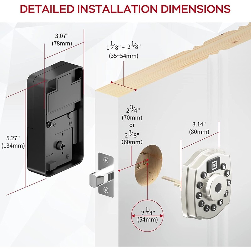 Geek Smart Door Lock Fingerprint Door Lock with App, Smart
