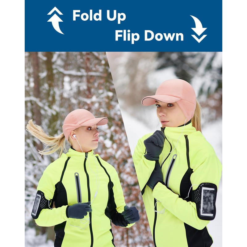 Gisdanchz Winter Hats for Women Ponytail Hat with Ear Flaps