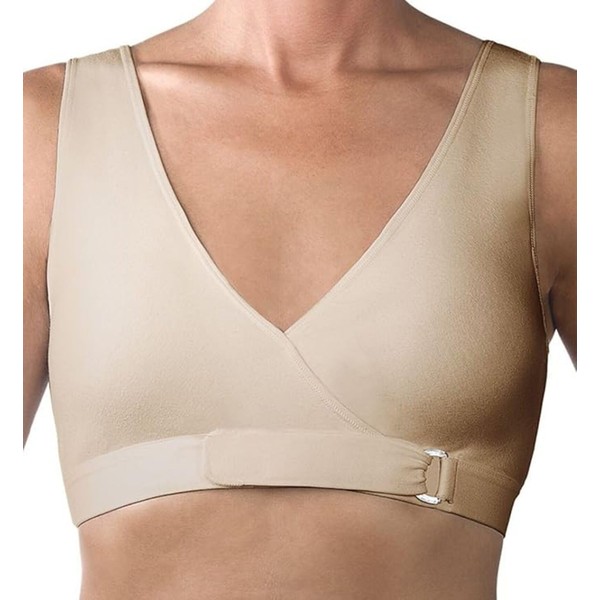 Fresh Comfort Easy Open Front Close Bra #1009,Small,Nude