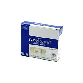 Sheer Adhesive Bandages Sterile 5/8" x 2 1/4" 100/BX