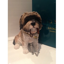 Sitting Shih Tzu Ornament Figure Figurine Model Gift Brown/White Leonardo Collection
